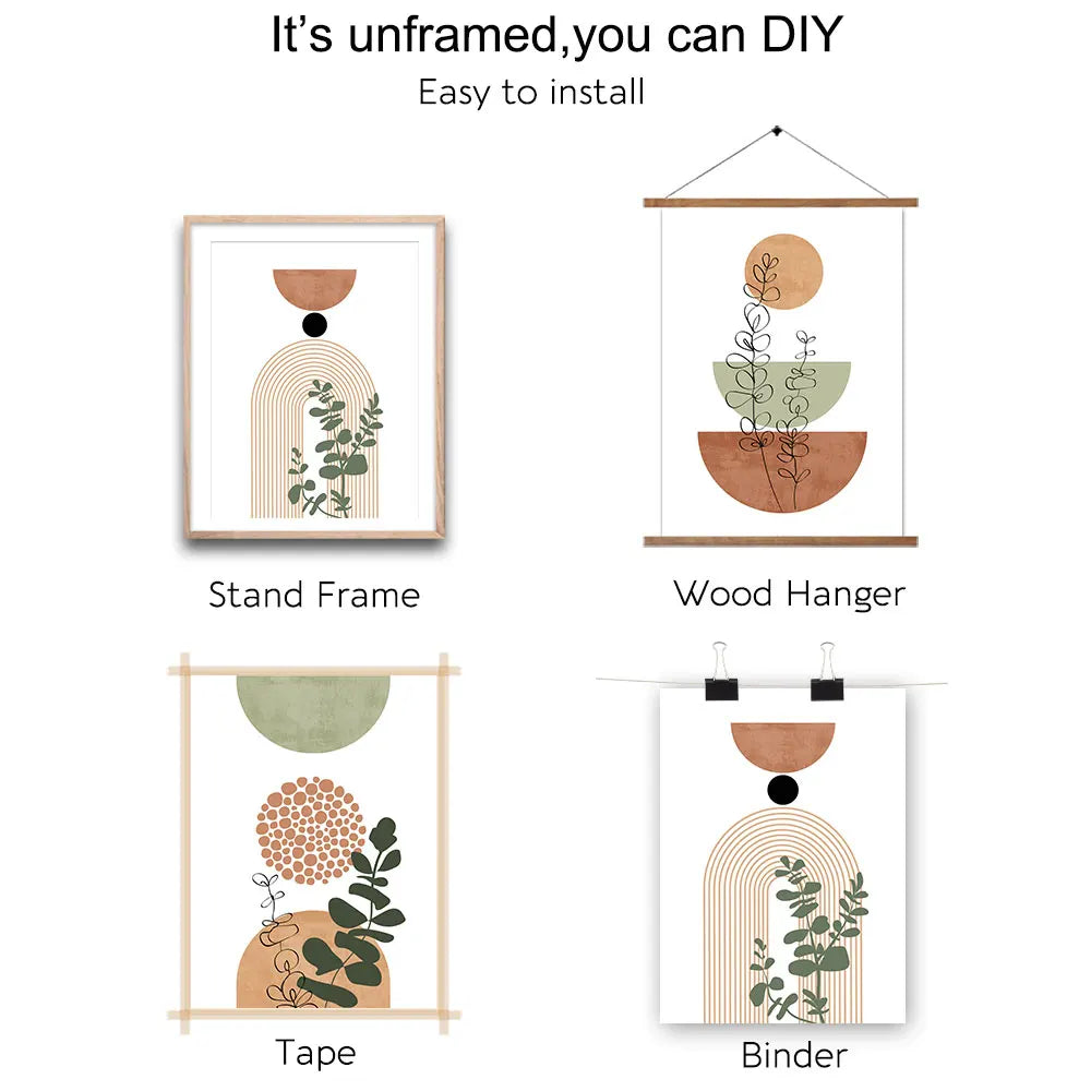 3-Piece Boho Abstract Botanical Wall Art