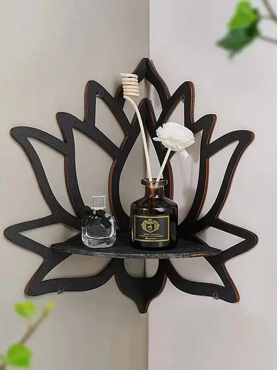 Lotus Wall-Mounted Corner Shelf