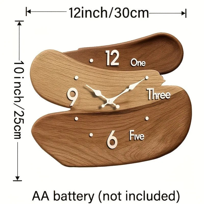 Wooden Wall Clock – Creative Wall Mounted Decorative Clock for Living Room & Home Decor