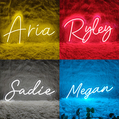 Personalized LED Neon Name Sign Custom Wall Light for Kids Bedroom Decor & Gifts