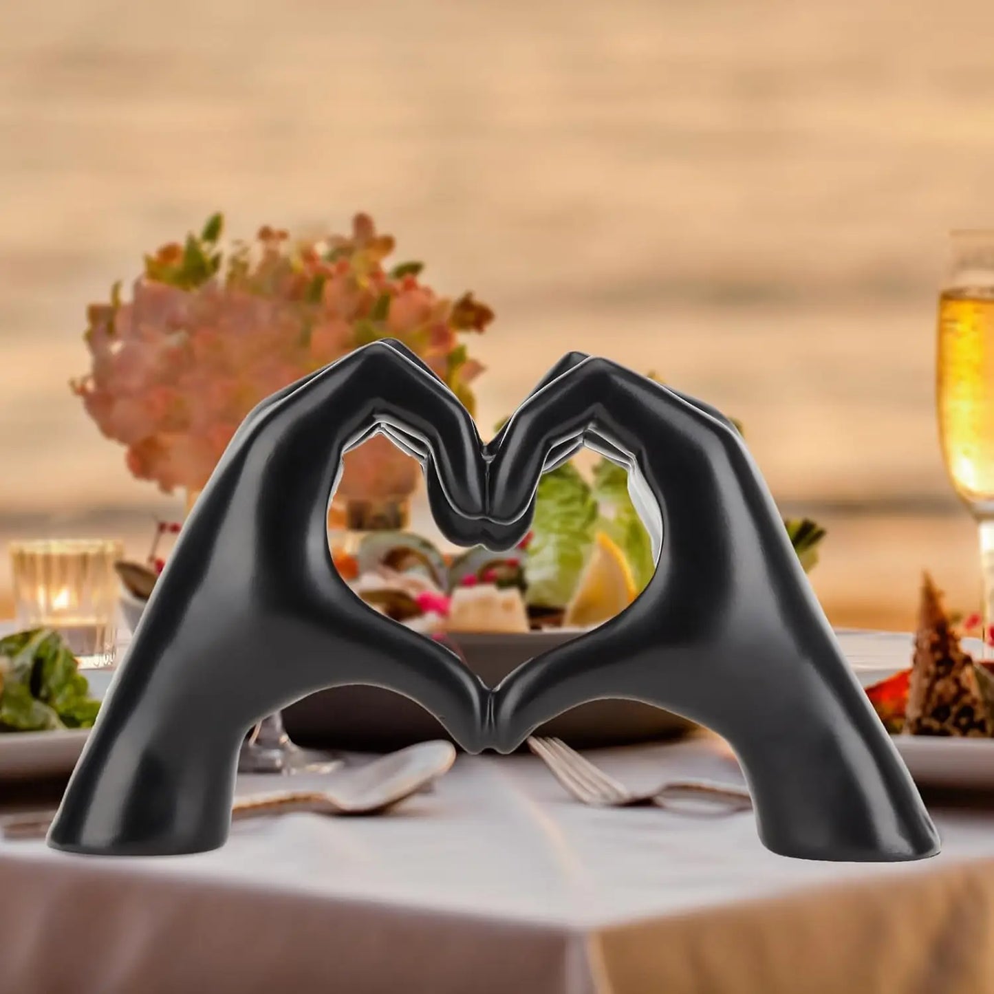 Romantic Heart Hands Sculpture for Home Decor