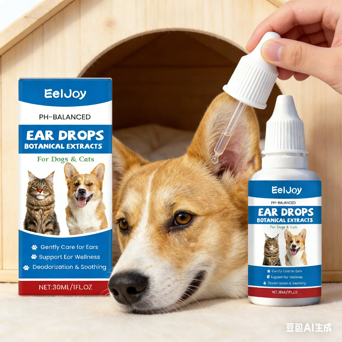 EelJoy Natural Pet Ear Cleaner for Dogs & Cats