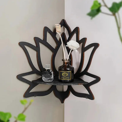 Lotus Wall-Mounted Corner Shelf