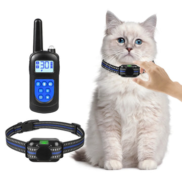 Ultra-Thin Waterproof Cat Training Collar with 2000ft Remote