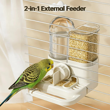 2-in-1 Bird Feeder & Water Dispenser for Small Birds