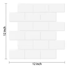 3D Brick Wall Stickers – Peel & Stick Subway Tile Wallpaper, Waterproof Vinyl Backsplash Decals (10 Sheets)