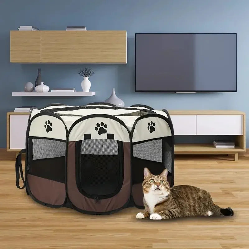 Portable Foldable Pet Tent & Playpen for Dogs and Cats