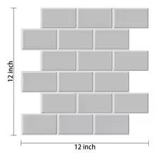 3D Brick Wall Stickers – Peel & Stick Subway Tile Wallpaper, Waterproof Vinyl Backsplash Decals (10 Sheets)