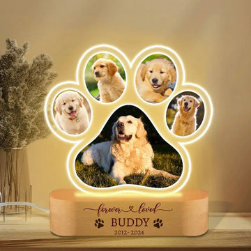 Personalized Pet Memorial Night Light with Custom Photo