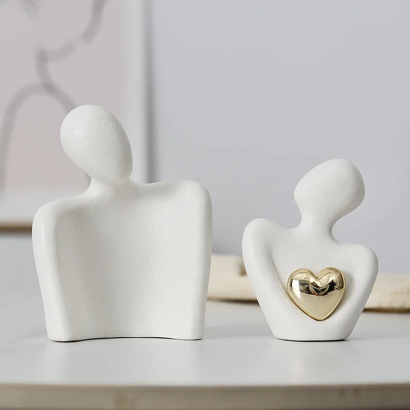 Romantic Couple Hug Figurine Decor