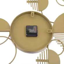 Modern Gold Metal Wall Clock – Silent Battery Operated Minimalist Decorative Clock for Living Room & Bedroom