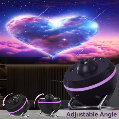 12-in-1 Galaxy Star Projector with Meteor Effects – Ultra Clear Night Light, Rotary Space Ball Planetarium Lamp for Kids & Bedroom Decor