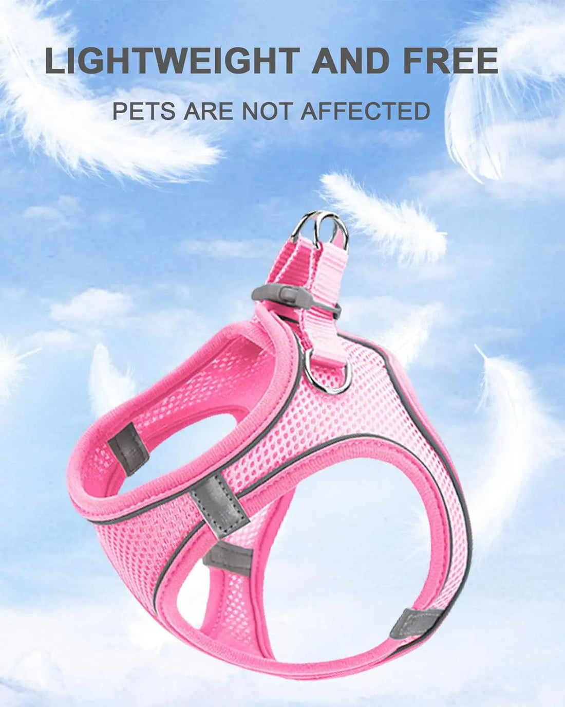Soft Mesh Adjustable Dog Vest Harness for Small & Medium Dogs & Cats