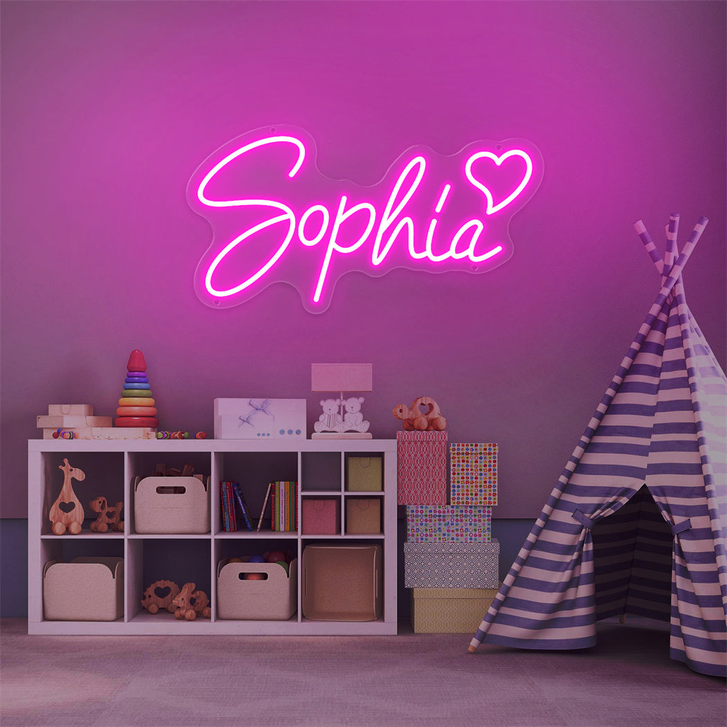 Personalized LED Neon Name Sign Custom Wall Light for Kids Bedroom Decor & Gifts