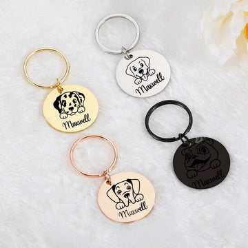 Personalized Pet Photo Keychain for Dogs & Cats