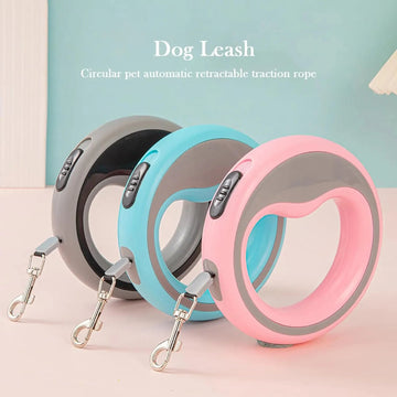 Heavy-Duty Retractable Dog Leash with One-Handed Brake & Lock