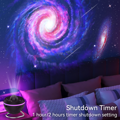 12-in-1 Galaxy Star Projector with Meteor Effects – Ultra Clear Night Light, Rotary Space Ball Planetarium Lamp for Kids & Bedroom Decor