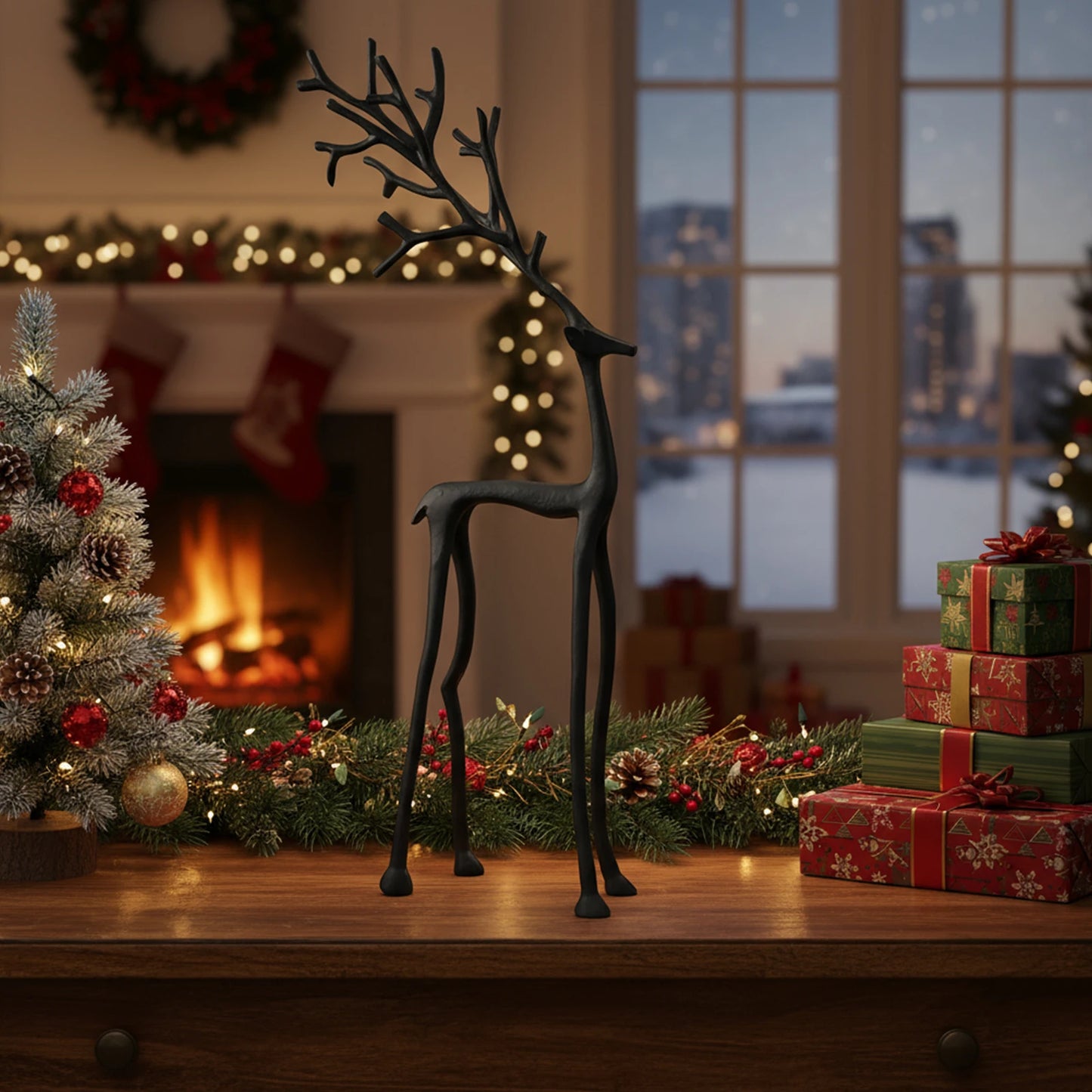 Modern Minimalist Reindeer Table Decor