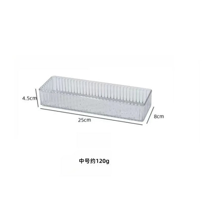 Stackable Acrylic Drawer Organizer – Adjustable Divider Trays for Cosmetics & Modular Makeup Storage