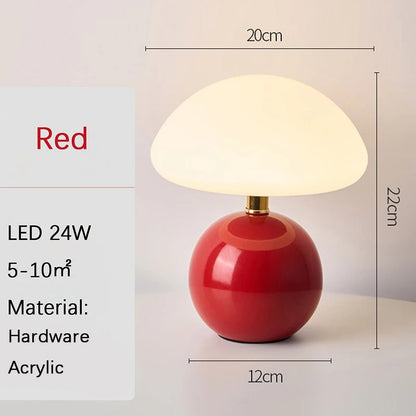 Pink Orange Red White Beige USB Table Lamp – Decorative Night Light for Bedroom, Desk & Room Decor