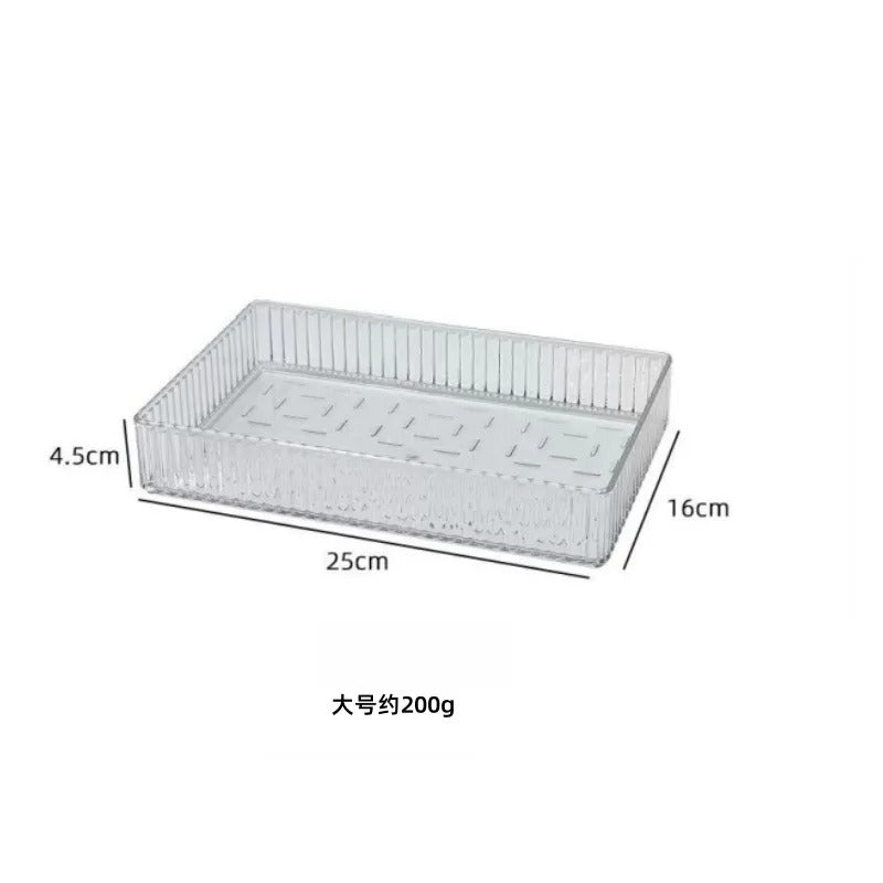 Stackable Acrylic Drawer Organizer – Adjustable Divider Trays for Cosmetics & Modular Makeup Storage