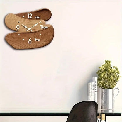Wooden Wall Clock – Creative Wall Mounted Decorative Clock for Living Room & Home Decor
