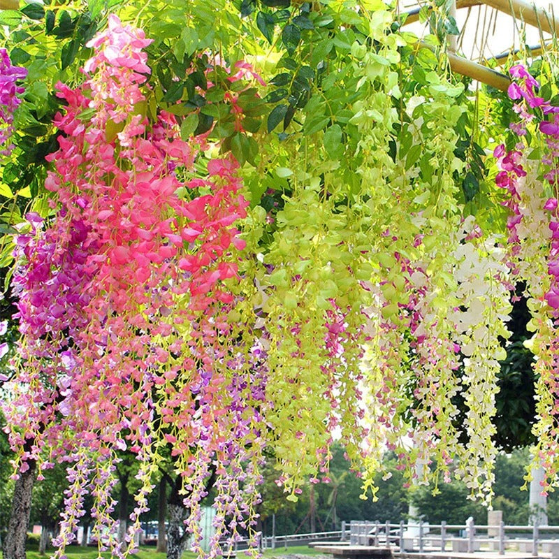 Artificial Wisteria Hanging Garland – Extra Long Thick Silk Vine for Wedding, Party & Home Decor