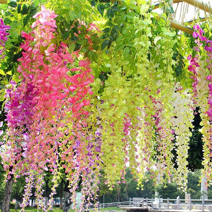 Artificial Wisteria Hanging Garland – Extra Long Thick Silk Vine for Wedding, Party & Home Decor