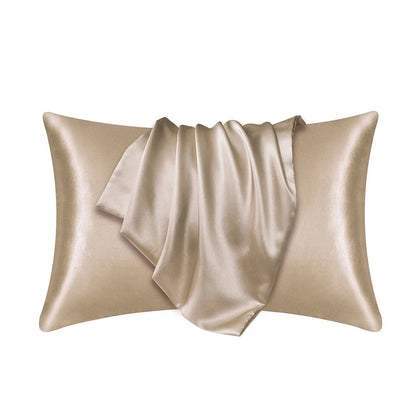 Nordic Silk Pillowcase – Luxury Satin Pillow Cover in White, Black, Grey, Khaki, Blue & Pink Bedding Decor