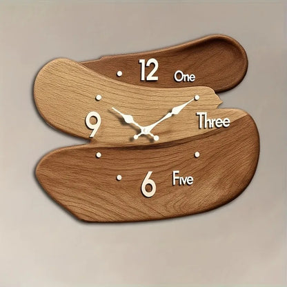 Wooden Wall Clock – Creative Wall Mounted Decorative Clock for Living Room & Home Decor