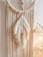 Macrame Dream Catcher Nordic Wall Tapestry – Bohemian Ramadan & Eid Mubarak Home Decor for Nursery & Room Decoration