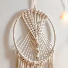 Macrame Dream Catcher Nordic Wall Tapestry – Bohemian Ramadan & Eid Mubarak Home Decor for Nursery & Room Decoration