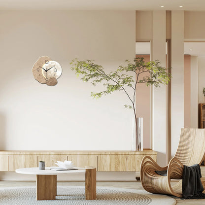 Modern Silent Wall Clock – Moon Design Wooden Quartz Wall Clock for Bedroom, Living Room & Office Decor
