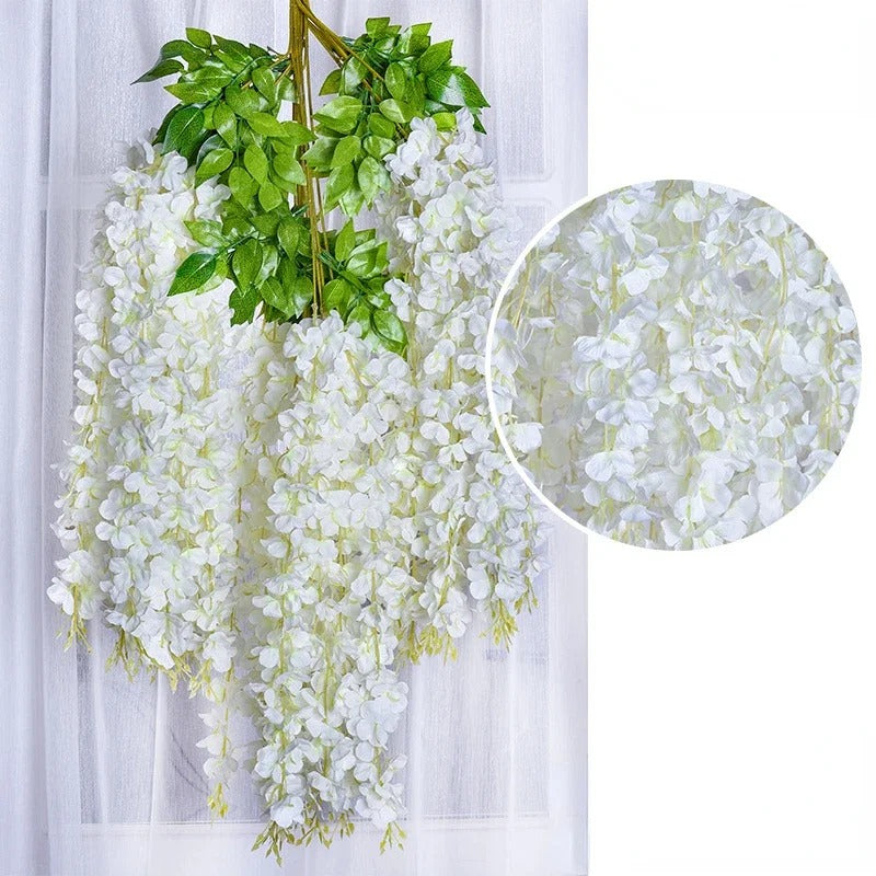 Artificial Wisteria Hanging Garland – Extra Long Thick Silk Vine for Wedding, Party & Home Decor