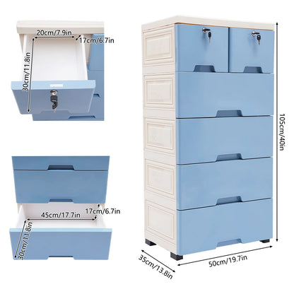 6 Drawer Plastic Dresser Storage Tower – Closet Organizer Unit for Bedroom, Home & Office