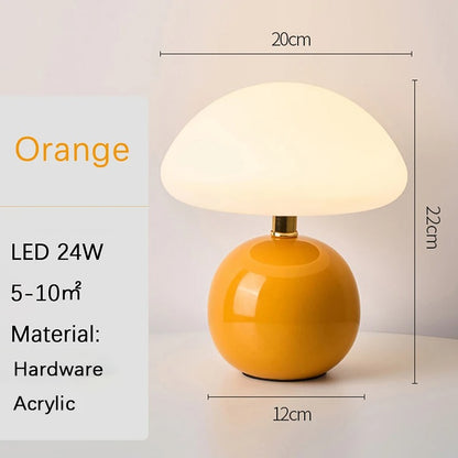 Pink Orange Red White Beige USB Table Lamp – Decorative Night Light for Bedroom, Desk & Room Decor