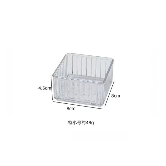 Stackable Acrylic Drawer Organizer – Adjustable Divider Trays for Cosmetics & Modular Makeup Storage