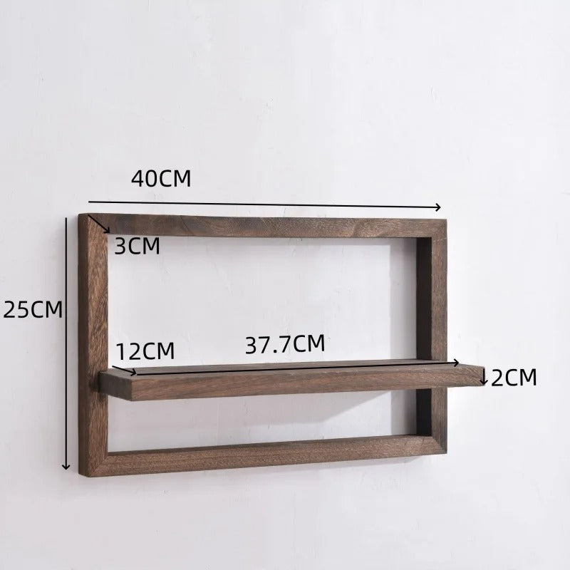 Wood Floating Wall Shelves – Rustic Farmhouse Hanging Shelf for Wall Storage, Bedroom, Bathroom, Living Room & Kitchen Decor