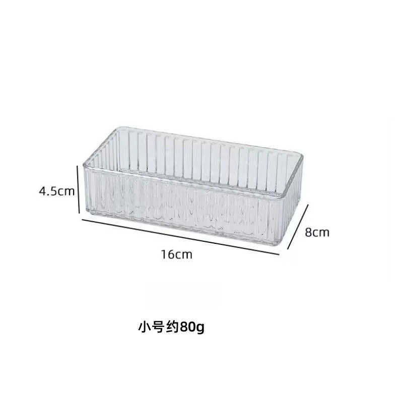 Stackable Acrylic Drawer Organizer – Adjustable Divider Trays for Cosmetics & Modular Makeup Storage