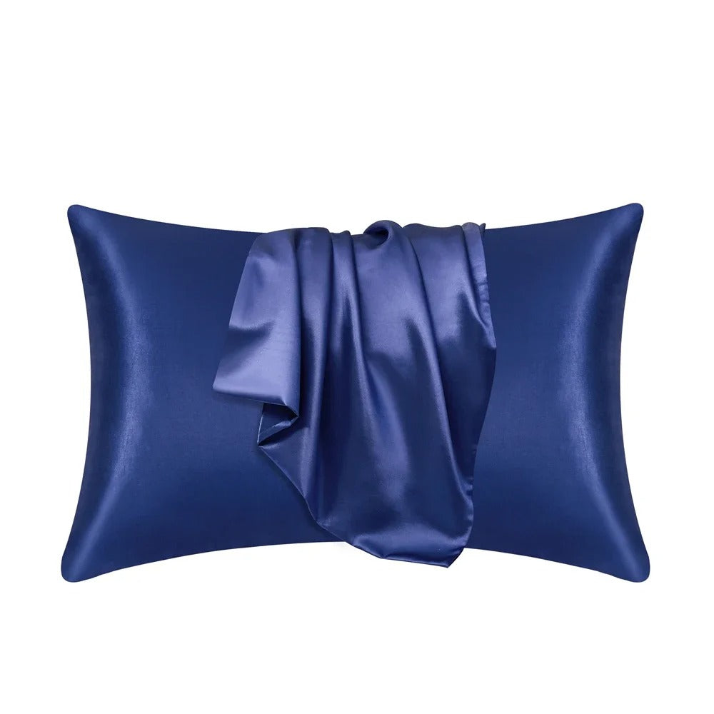 Nordic Silk Pillowcase – Luxury Satin Pillow Cover in White, Black, Grey, Khaki, Blue & Pink Bedding Decor