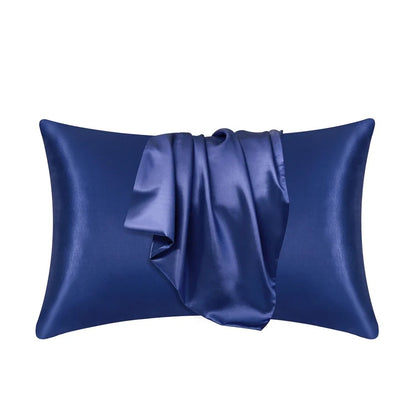 Nordic Silk Pillowcase – Luxury Satin Pillow Cover in White, Black, Grey, Khaki, Blue & Pink Bedding Decor