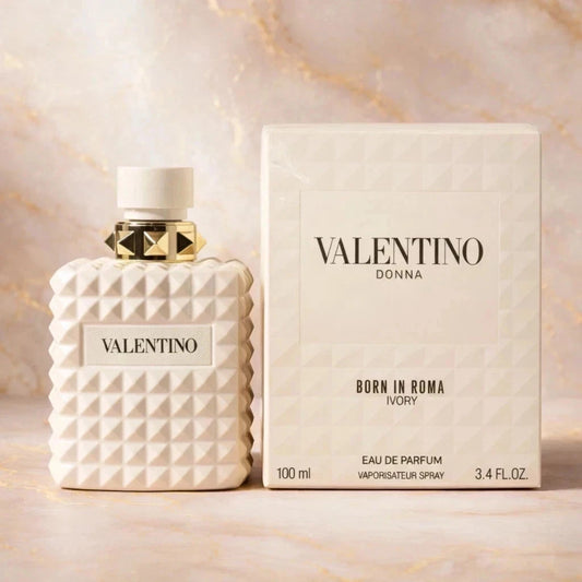 VALENTINO DONNA BORN IN ROMA IVORY EAU DE PARFUM SPRAY WOMEN 3.4 Oz / 100 ml-USA