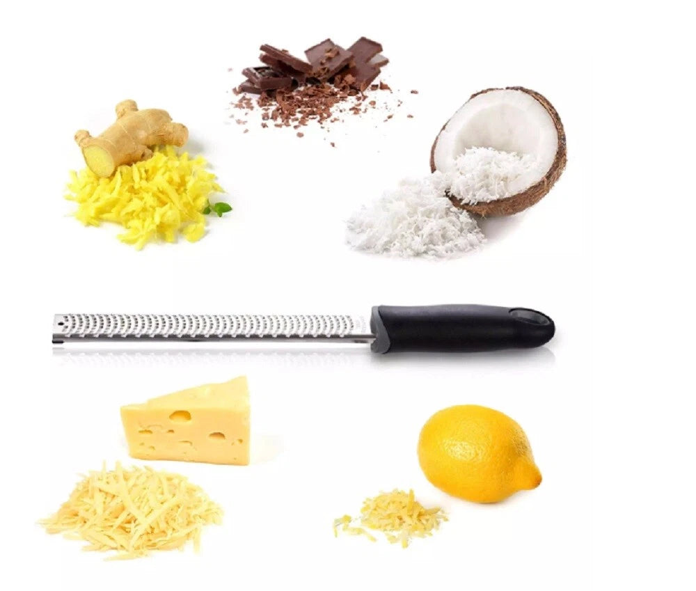 Stainless Steel Cheese & Citrus Zester Lemon Grater Tool Fine Shredder Kitchen