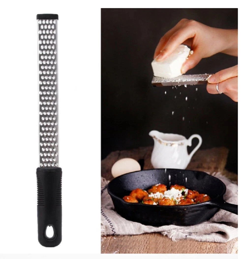 Stainless Steel Cheese & Citrus Zester Lemon Grater Tool Fine Shredder Kitchen